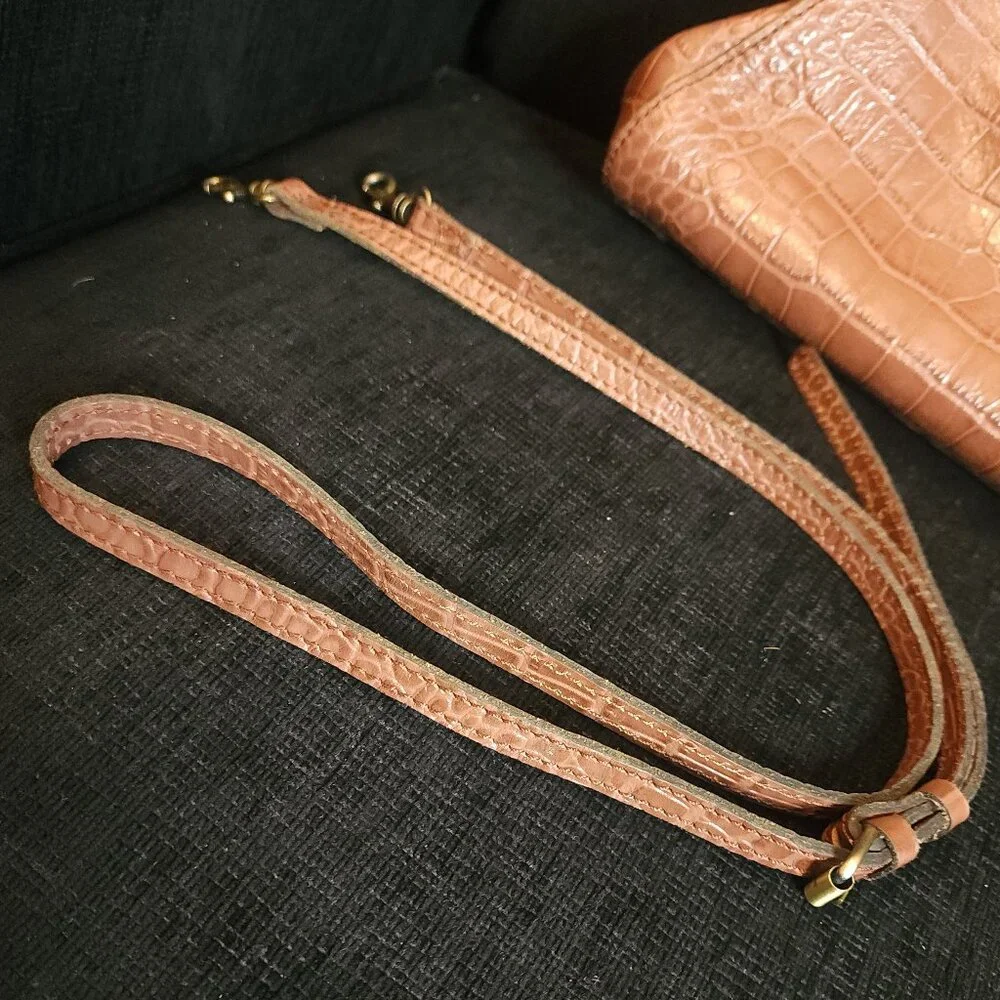Patricia Nash Tan Croc-Embossed Satchel - Picture 7 of 10